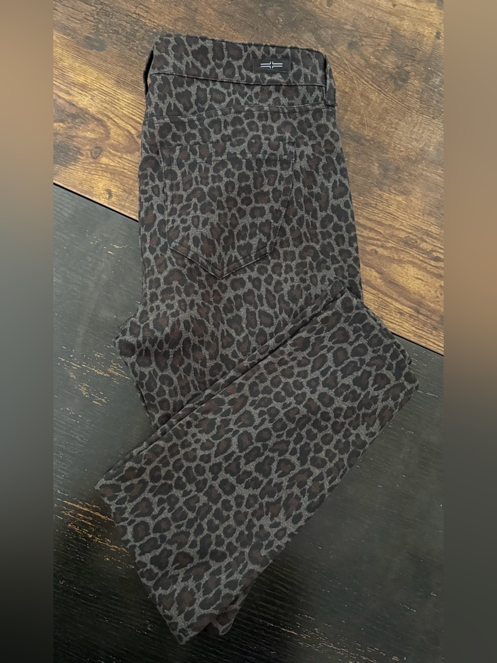 Liverpool Women's Straight Leg Leopard Print Pants - Black & Brown